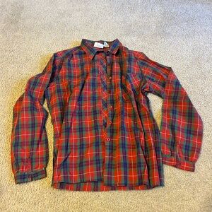Vibrant Plaid Button Down Shirt for Women